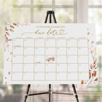 Fall Baby Shower Due Date Calendar Foam Board