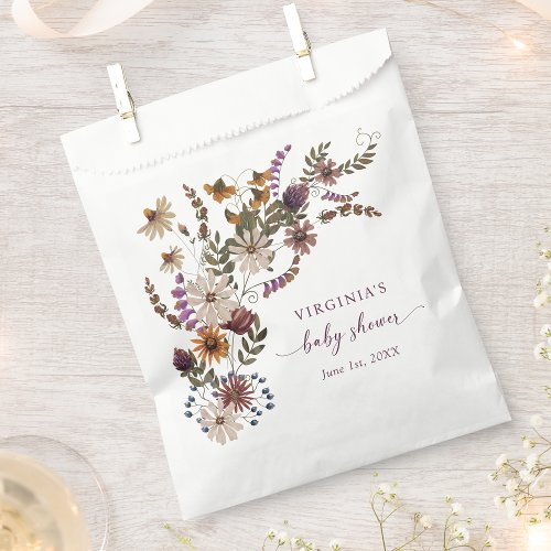 Fall Baby Shower Favor Bag