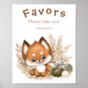 Fall Baby Shower Favor Sign