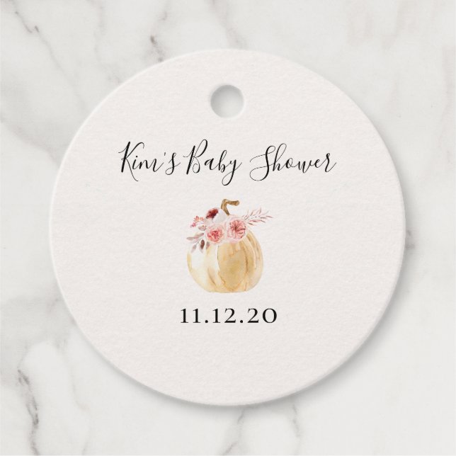 Fall Baby Shower Favor tags (Front)