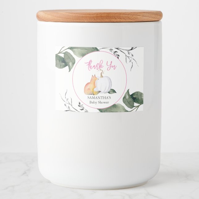 Fall Baby Shower Food and Drink Labels (Front)