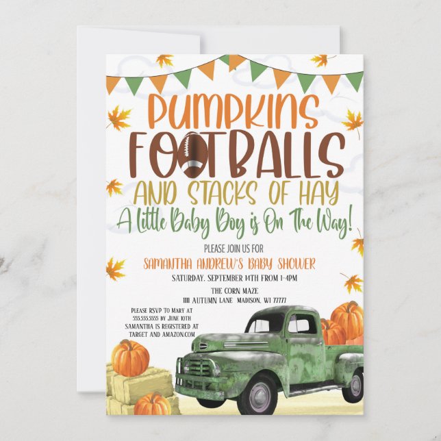 Fall Baby Shower Invitation (Front)