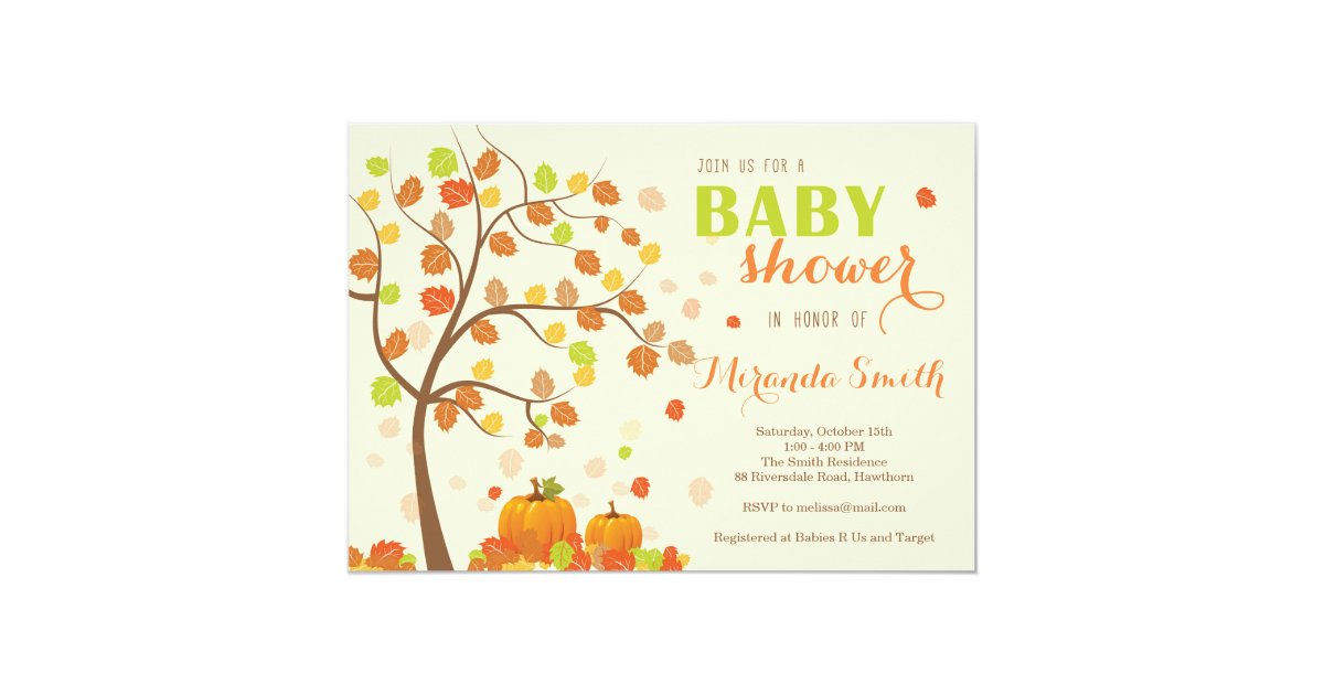Fall Baby Shower Invitation / Fall Invitation