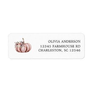 Fall Baby Shower Invitation Return Address Label