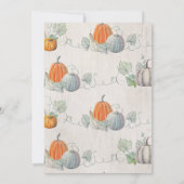 Fall Baby Shower Invitations - Autumn Pumpkins (Back)