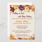 Fall Baby Shower Invitations - Fall in Love (Front/Back)