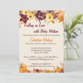 Fall Baby Shower Invitations - Fall in Love (Standing Front)