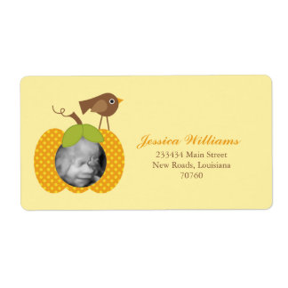 Fall Baby Shower Label