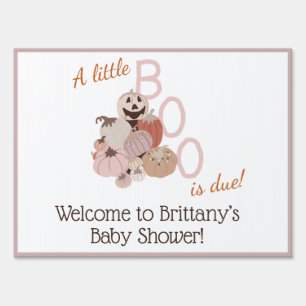 Fall Baby Shower Little Boo Sign