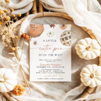 Fall Baby Shower | Little Cutie Pie Invitation