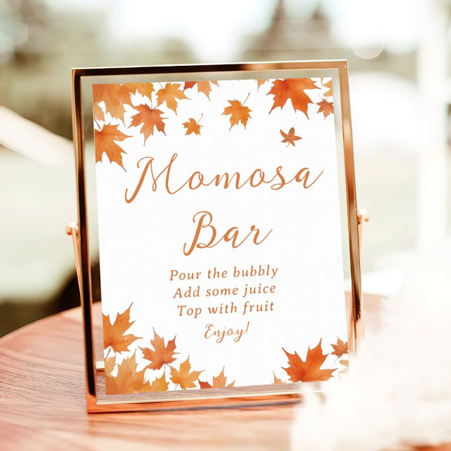 Fall Baby Shower Momosa Bar Poster (Creator Uploaded)