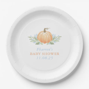 Fall Baby Shower Napkins Pumpkin Paper Plates