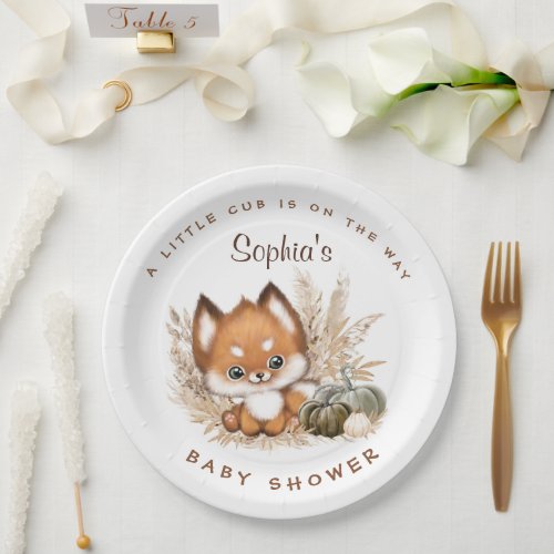 Fall Baby Shower Paper Plates