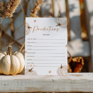 Fall Baby Shower Predictions For Baby Card