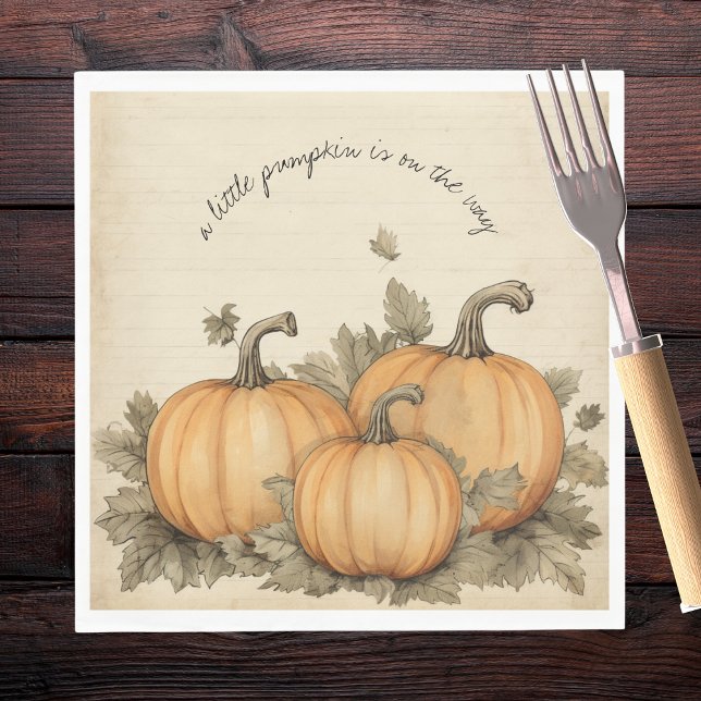 Fall Baby Shower Pumpkin Patch  Napkins (Creator Uploaded)