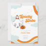 Fall Baby Shower Retro Ghost Groovy Baby Shower In Invitation