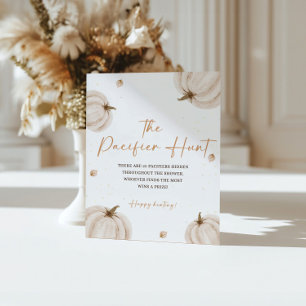 Fall Baby Shower The Pacifier Hunt Sign