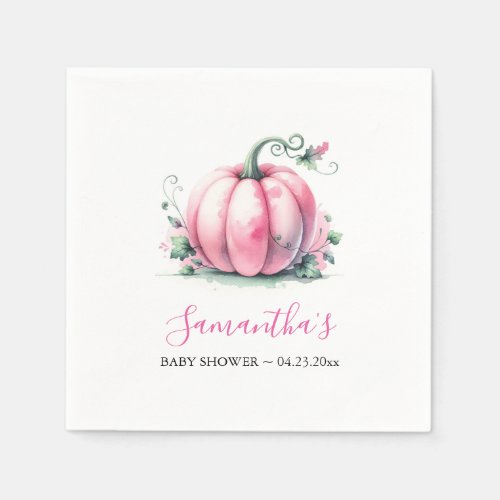 Fall Baby Shower Theme Personalized  Napkins