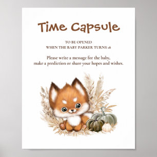 Fall Baby Shower Time Capsule Sign