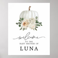 Fall Baby Shower Welcome Poster