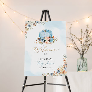 Fall baby shower welcome sign, little pumpkin sign