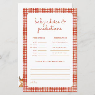 Fall Baby Shower Woodland Picnic Predictions Game