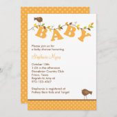 Fall Baby Vine Invitations (Front/Back)