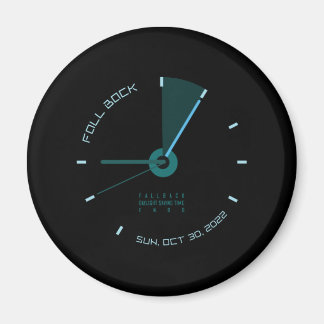 Fall back Daylight saving time ends Magnet