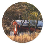 Fall Barn in Central Maryland Classic Round Sticker
