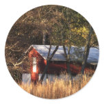 Fall Barn in Central Maryland Classic Round Sticker