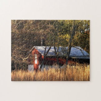 Fall Barn in Central Maryland Jigsaw Puzzle