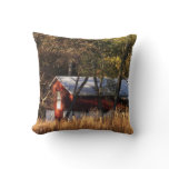 Fall Barn in Central Maryland Throw Pillow