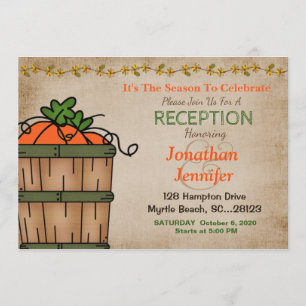 Fall BBQ Wedding Reception Invitation