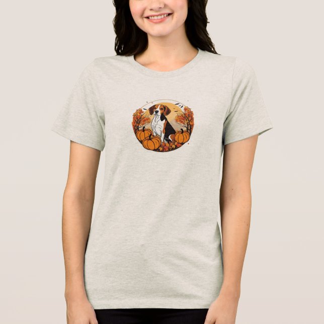 Fall Beagle t-Shirt Tri-Blend Shirt (Front)