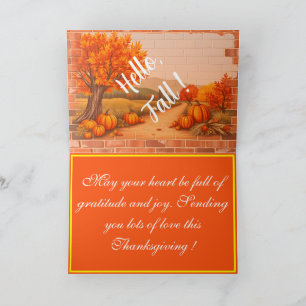 Fall Beautiful Modern Happy Thanksgiving Card