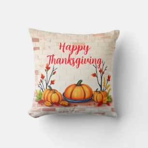 Fall Beautiful Popular Happy Thanksgiving Throw Pillow