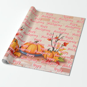 Fall Beautiful Popular Happy Thanksgiving Wrapping Paper