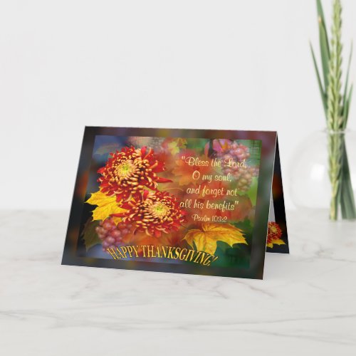 Fall Beauty  Scripture Thanksgiving Card