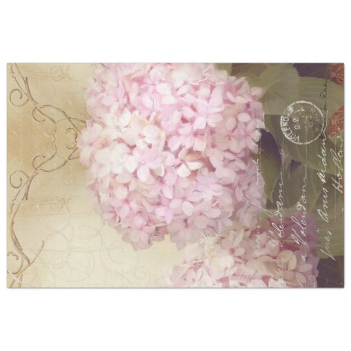 Watercolor Hydrangea Tissue Paper - 100 Sheets Blue Flower Wrapping Paper