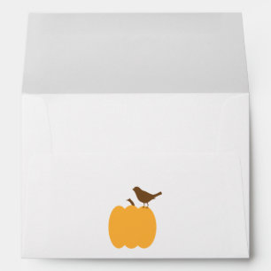 Fall Bird on a Pumpkin Envelope