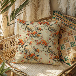 Fall Birds & Blooms Pillow Cozy Gift for Elders