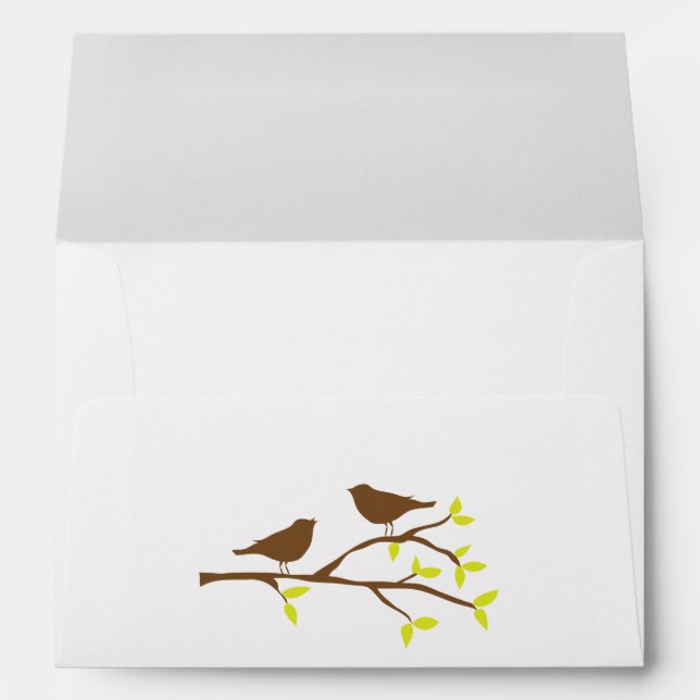 Fall Birds on a Branch Envelope (Back (Bottom))