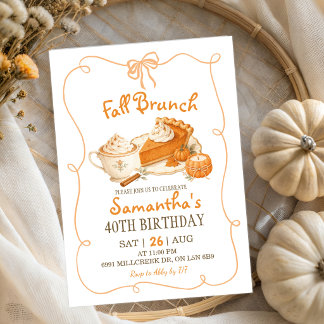 Fall Birthday Brunch Invitation