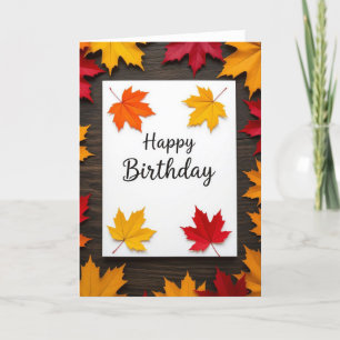Fall Birthday Card, Fall Birthday, Autumn Card