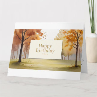 Fall birthday greeting card