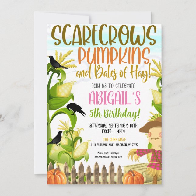 Fall Birthday Invitation (Front)