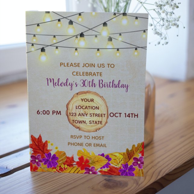 Fall Birthday Invitation (Creator Uploaded)