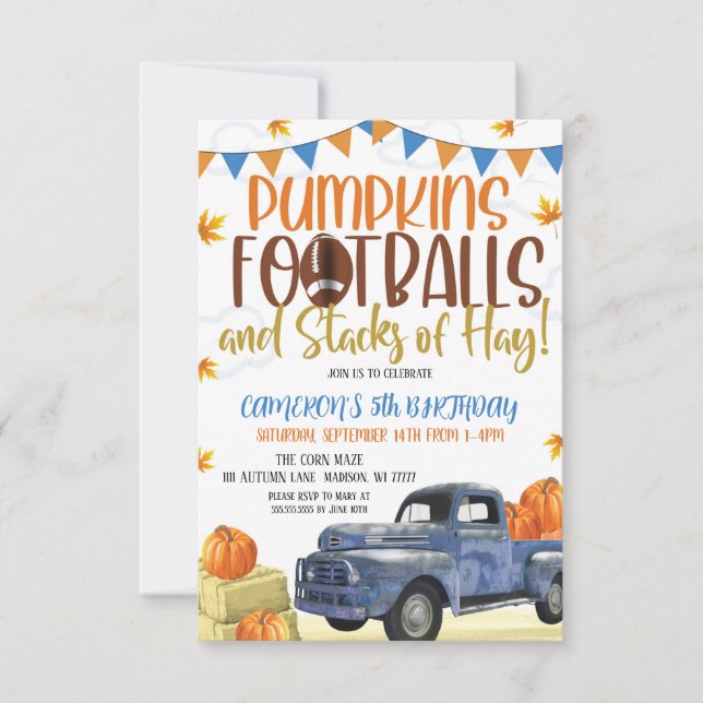 Fall Birthday Invitation (Front)