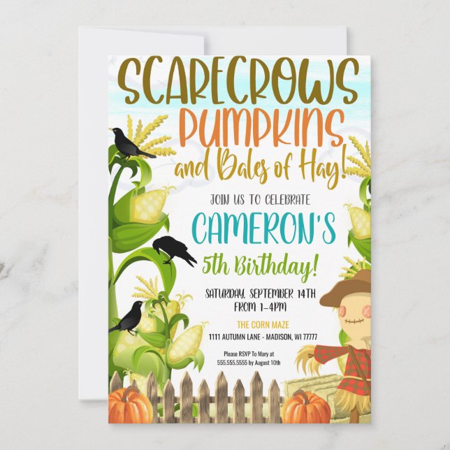 Fall Birthday Invitation (Front)