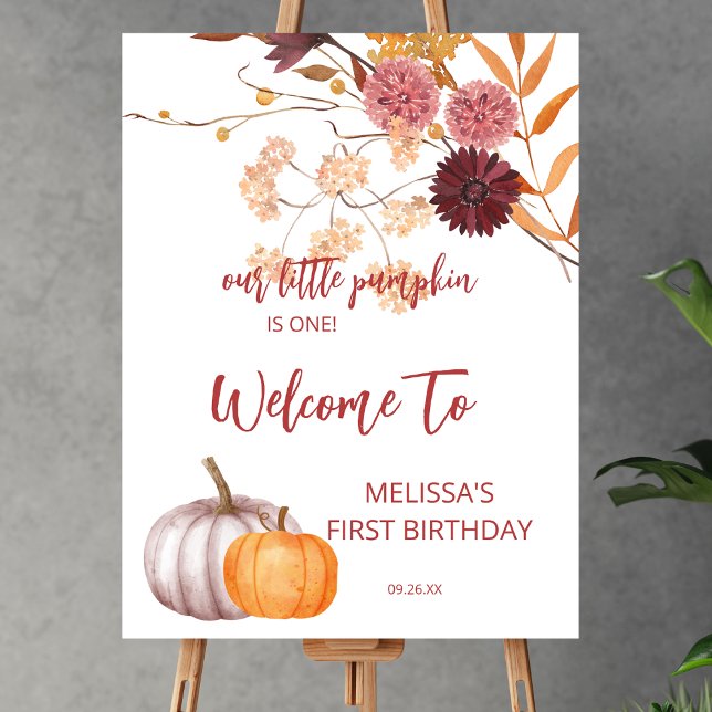 Fall Birthday, Our Little Pumpkin is one welcome Foam Board (Creator Uploaded)